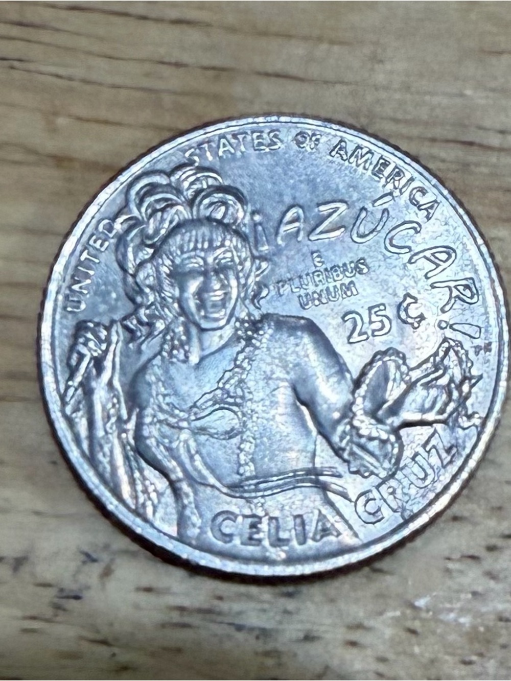 Celia Cruz Error Quarter - Silver Tone